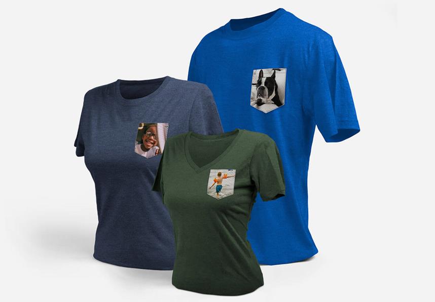 T-Shirt with Customizable Pocket